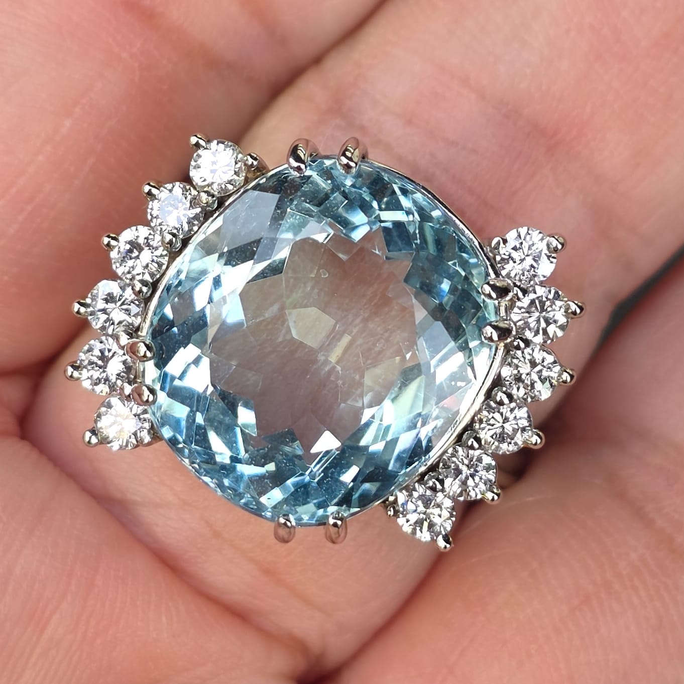Rockstoc x LP 14k WG Aquamarine Ring 9.80 g C RSXLPS51