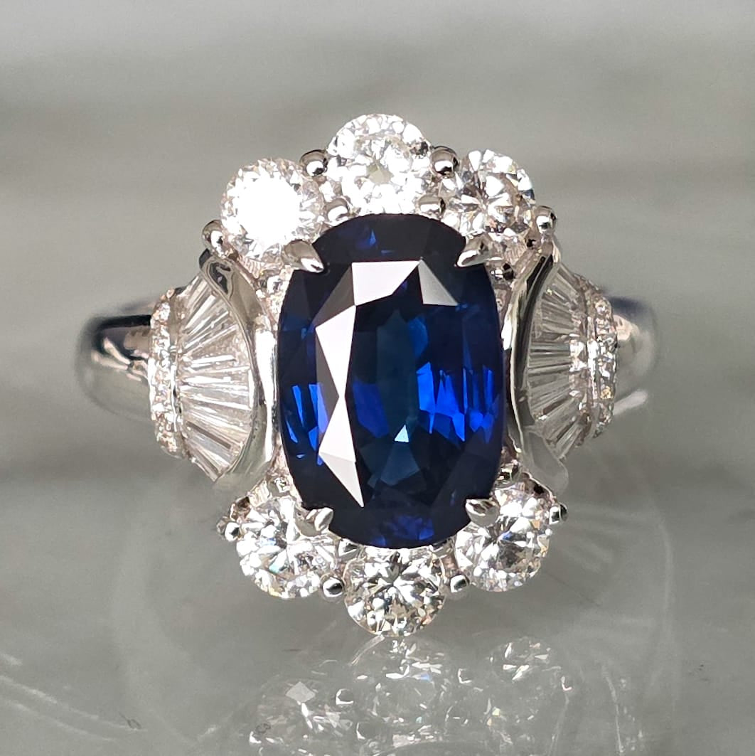 Rockstoc x LP 18k WG Sri Lanka Sapphire (H) Ring S 3.89 D 1.42 8.4g RLP625290