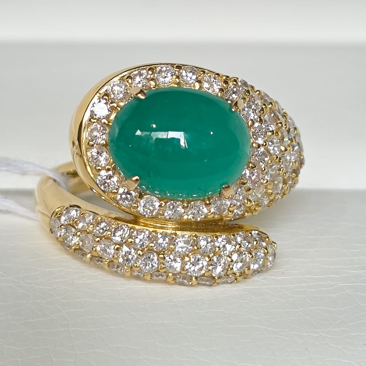 Rockstoc x LP 18K YG Colombia Emerald Ring E 3.97 D 1.7 Sz 8 9.4g RLPR10