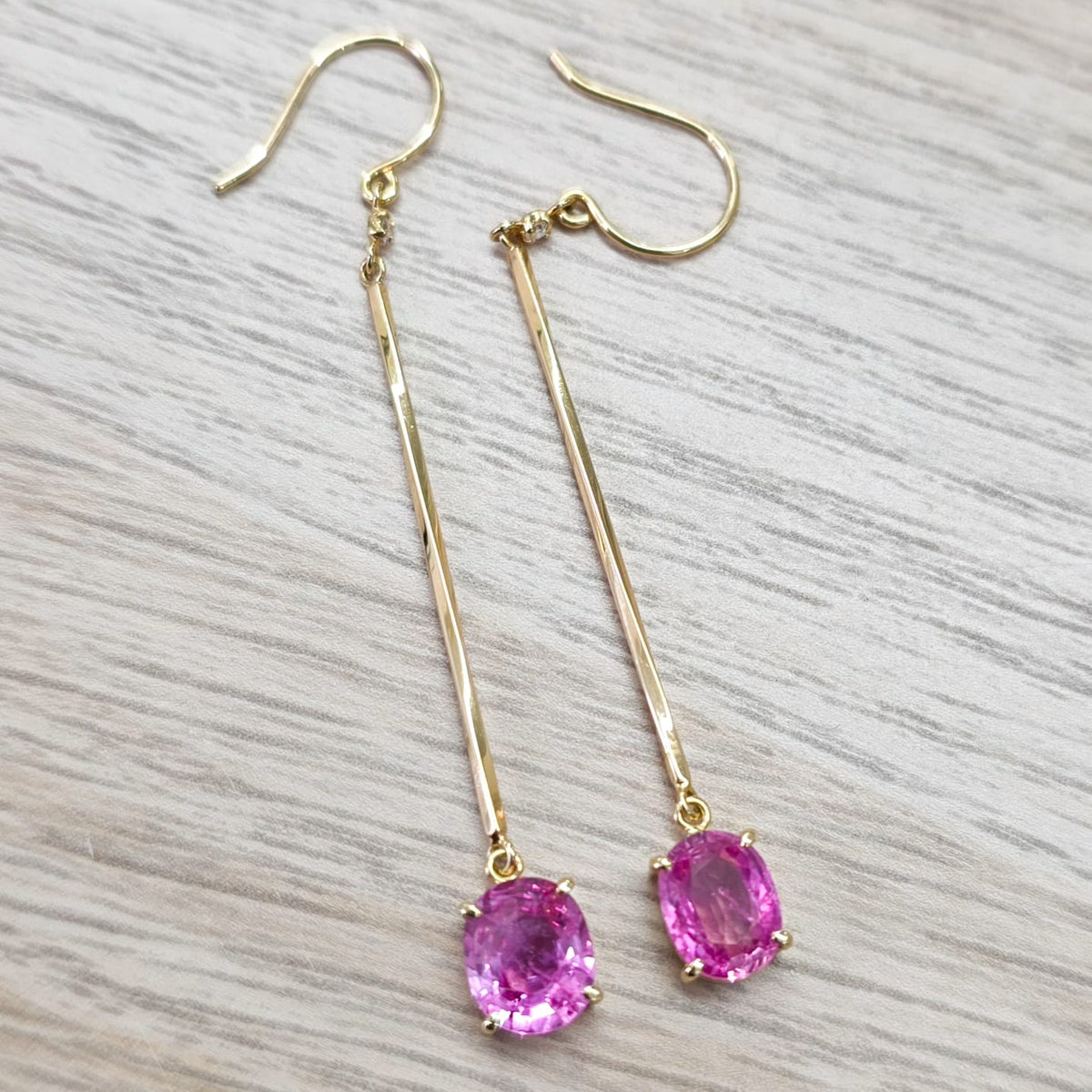 Rockstoc x LP 18K YG Sapphire Earrings S 1.435/1.234 2.5g RLPR138