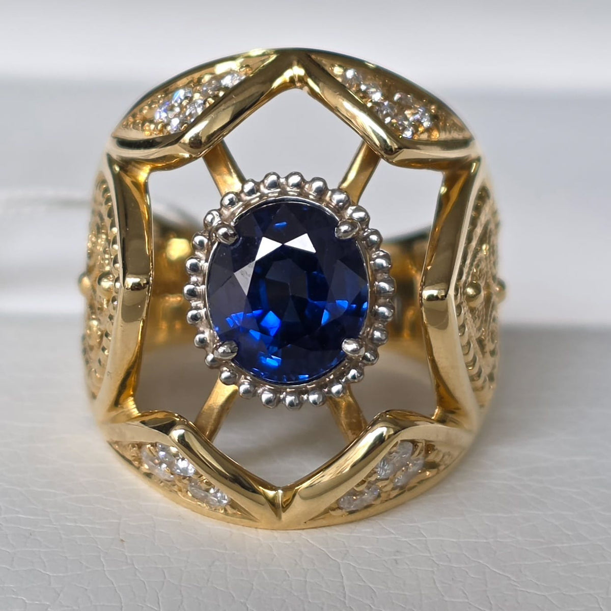 Rockstoc x LP 18K YG Sapphire Ring S 2.19 D 0.50 Sz 6.5 13.8g RLPR113