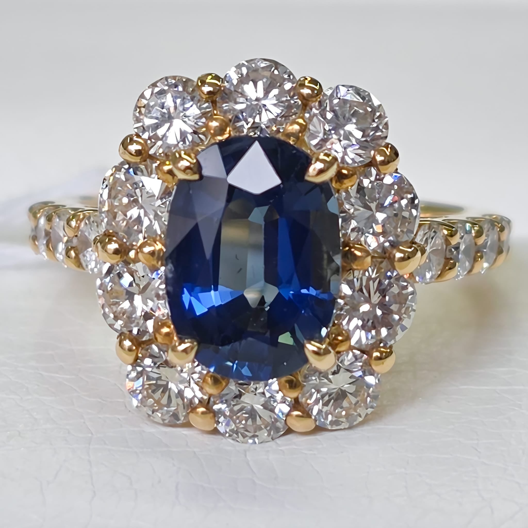 Rockstoc x LP 18K YG Sapphire Ring S 2.46 D 1.78 Sz 5.5 5.7g RLPR88