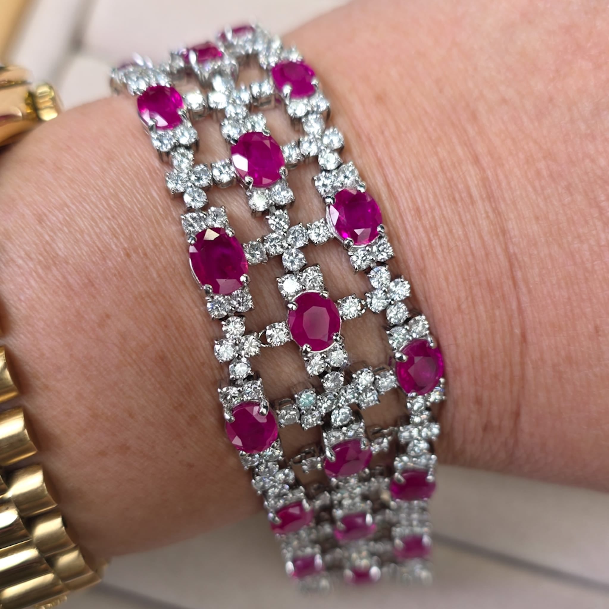 Rockstoc x LP Pt850/950 Ruby Bracelet R 31.150 D 16.720 20-26 cm 77.1 g C RSXLPS35