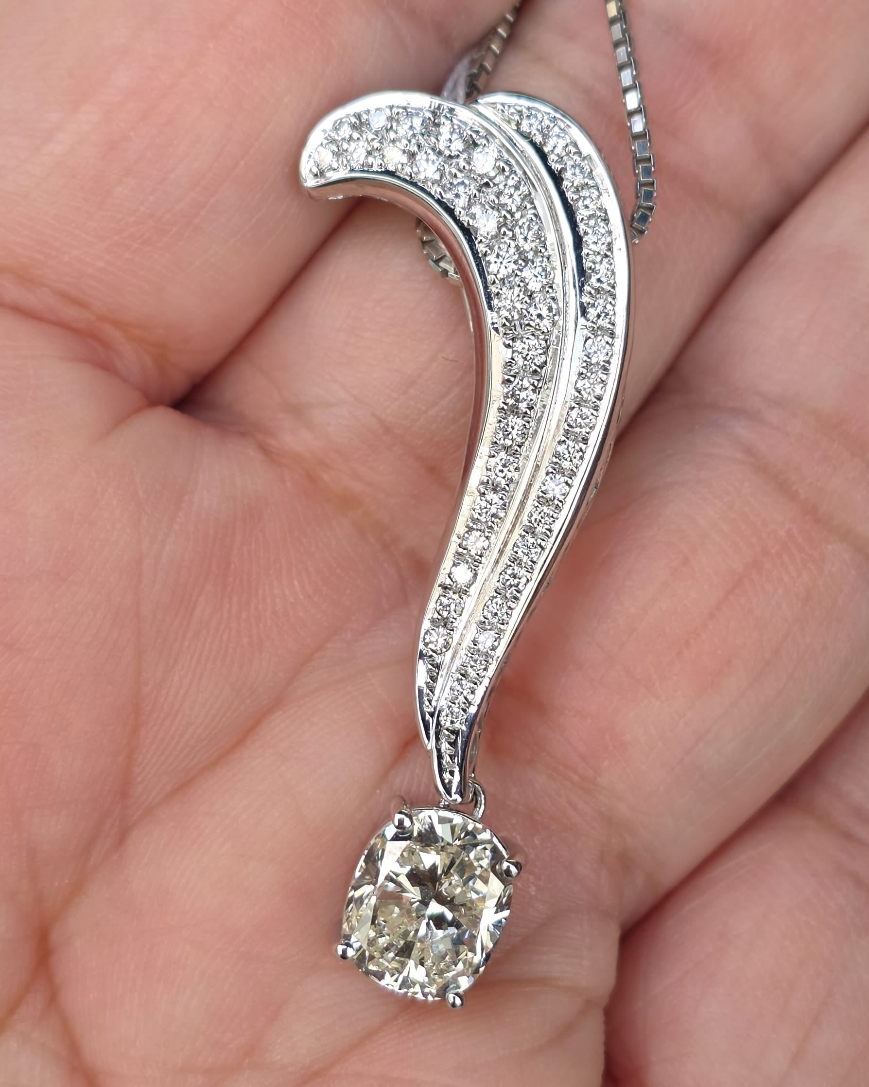 Rockstoc x LP Pt900 / 18k WG Diamond Brooch/Pendant D 3.006 / 0.530 7.20 g RSXLPS41