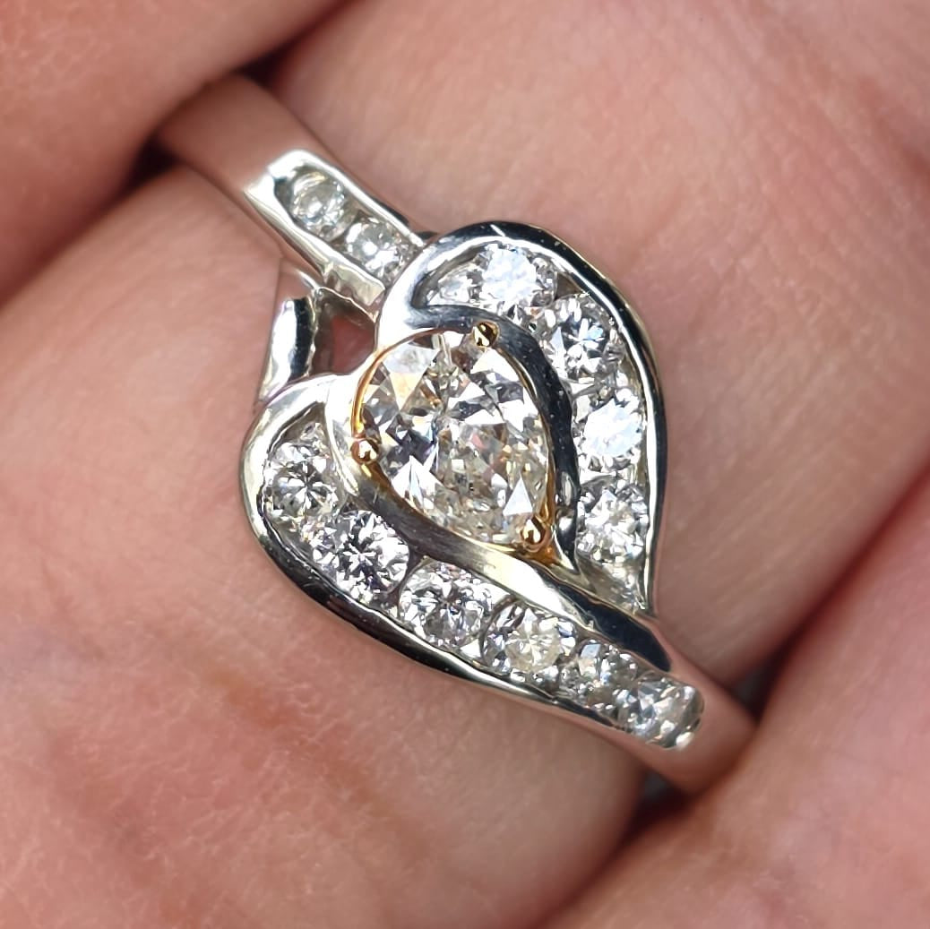 Rockstoc x LP Pt900 / 18k YG Diamond Ring D 0.520 4.10 g C RSXLPS54