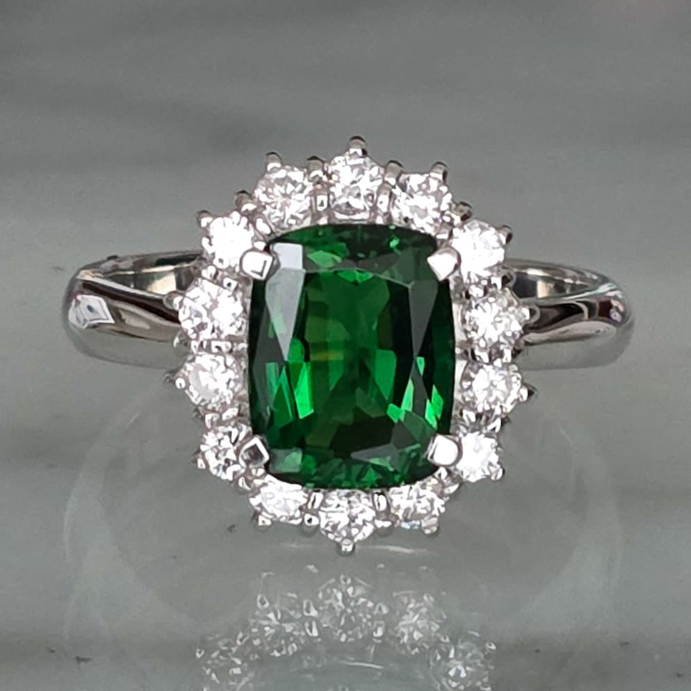 Rockstoc x LP Pt900 Chrome Tourmaline Ring T 1.88 D 0.51 6.8g RLP625314