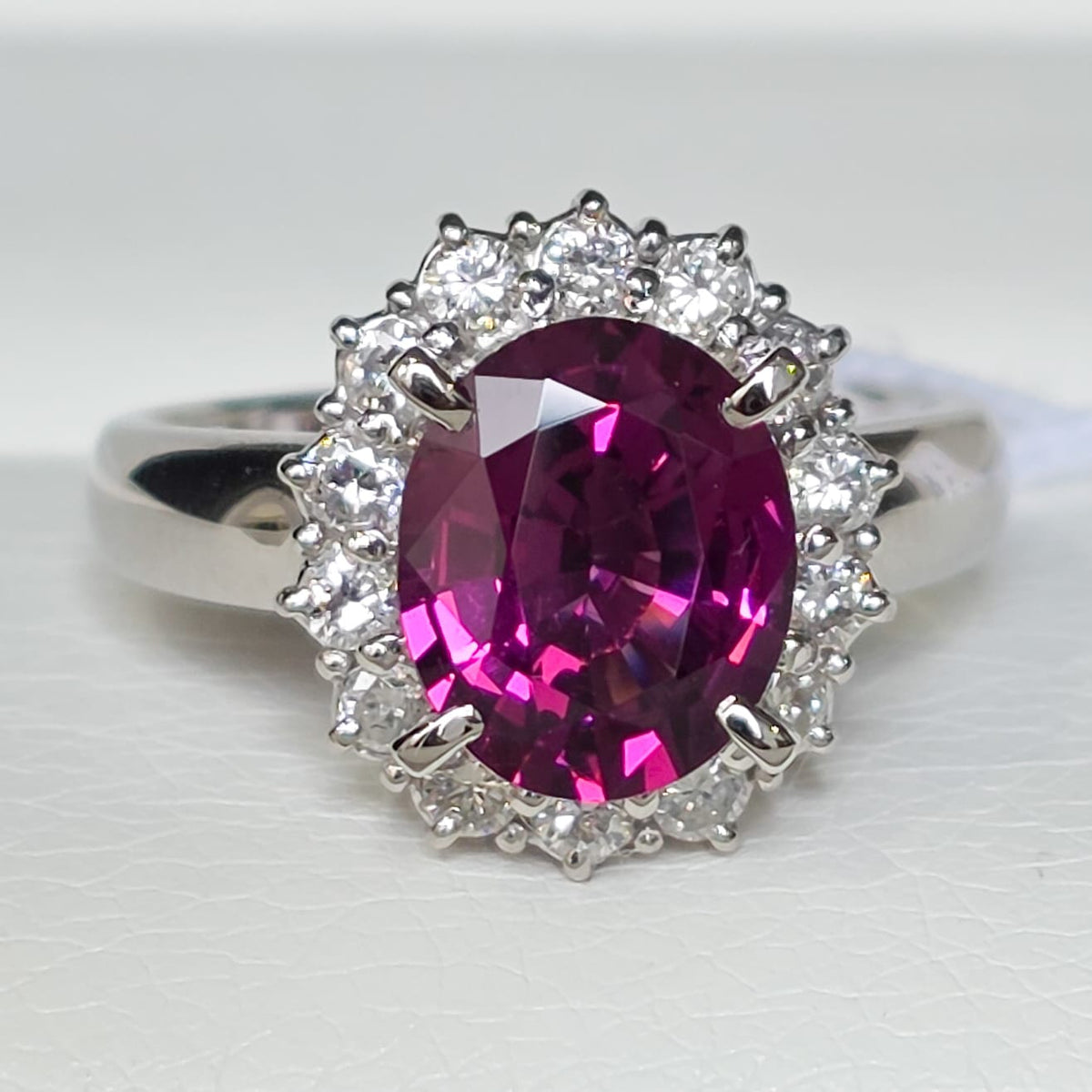 Rockstoc x LP Pt900 Garnet Ring 2.431 D 0.488 Sz 6 7.8g RLPR25