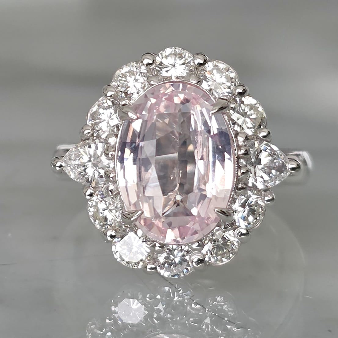 Rockstoc x LP Pt900 Padparascha Sapphire Ring (NH) S 4.01 D 1.40 10g GUILD RLP625302