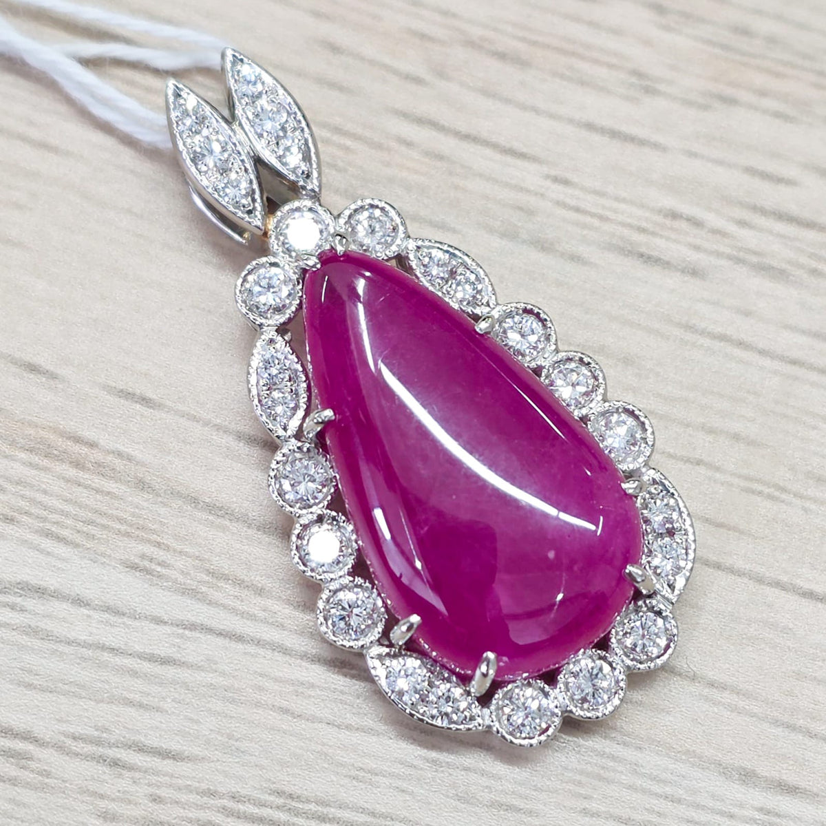 Rockstoc x LP Pt900 Ruby Pendant R 18.30 D 0.78 9.1g RLPR156