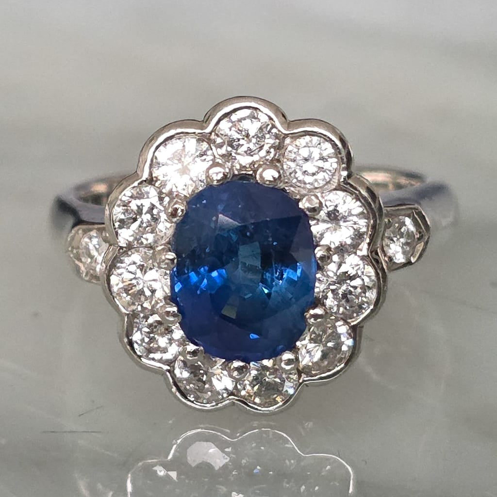 Rockstoc x LP Pt900 Sapphire Ring S 2.34 D 1.00 9.6g RLP625291