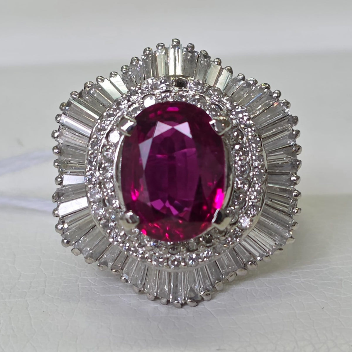 Rockstoc x LP Pt900 Thai Ruby Ring R 3.338 D 1.17 Sz 5 13.2g RLPR96