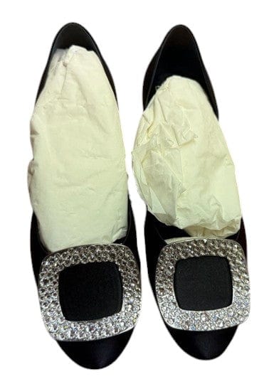 Roger Vivier 23. Roger Vivier Pilgrim Buckle Satin Black Pumps - 36