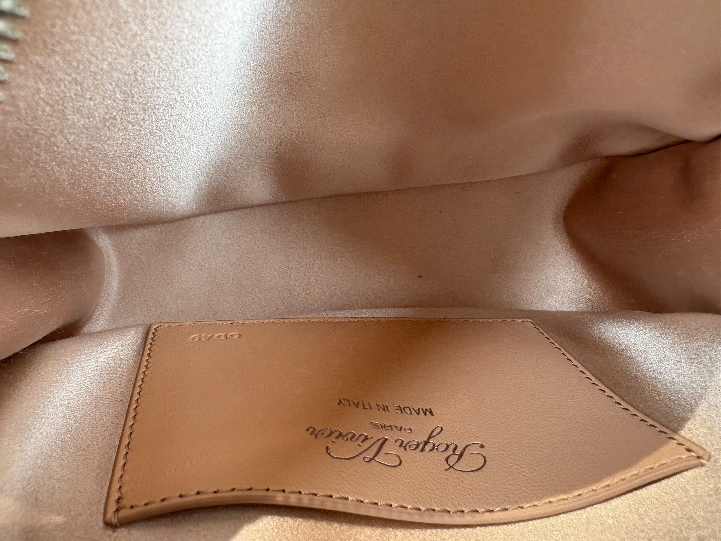 Roger Vivier Roger Vivier Grey Mini Bag in Velvet