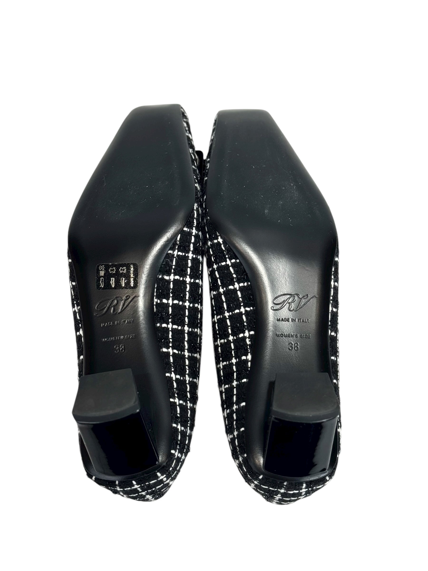 Roger Vivier Roger Vivier Black Tweed Shoes #38