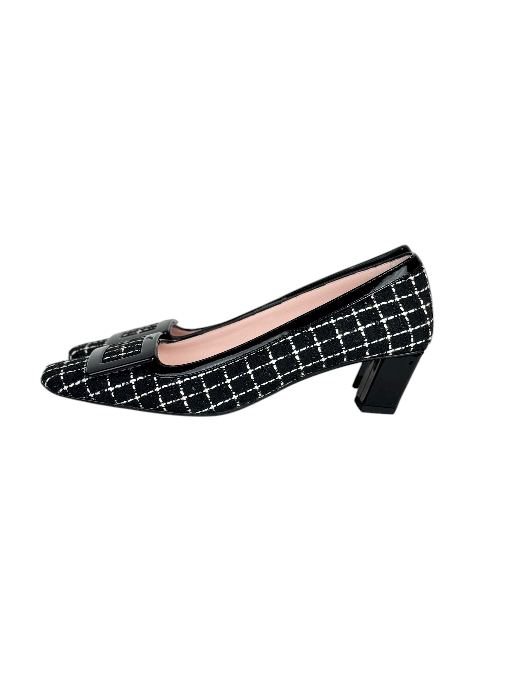 Roger Vivier Roger Vivier Black Tweed Shoes #38