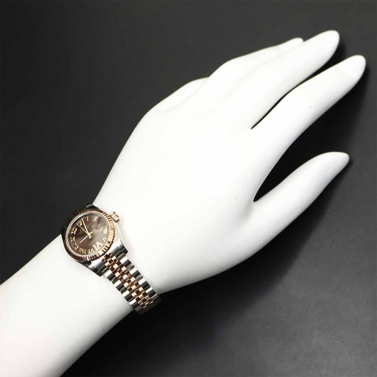 ROLEX ROLEX Datejust 179171 Two Tones 750 PG Automatic chocolate Dial Ladies 90297470