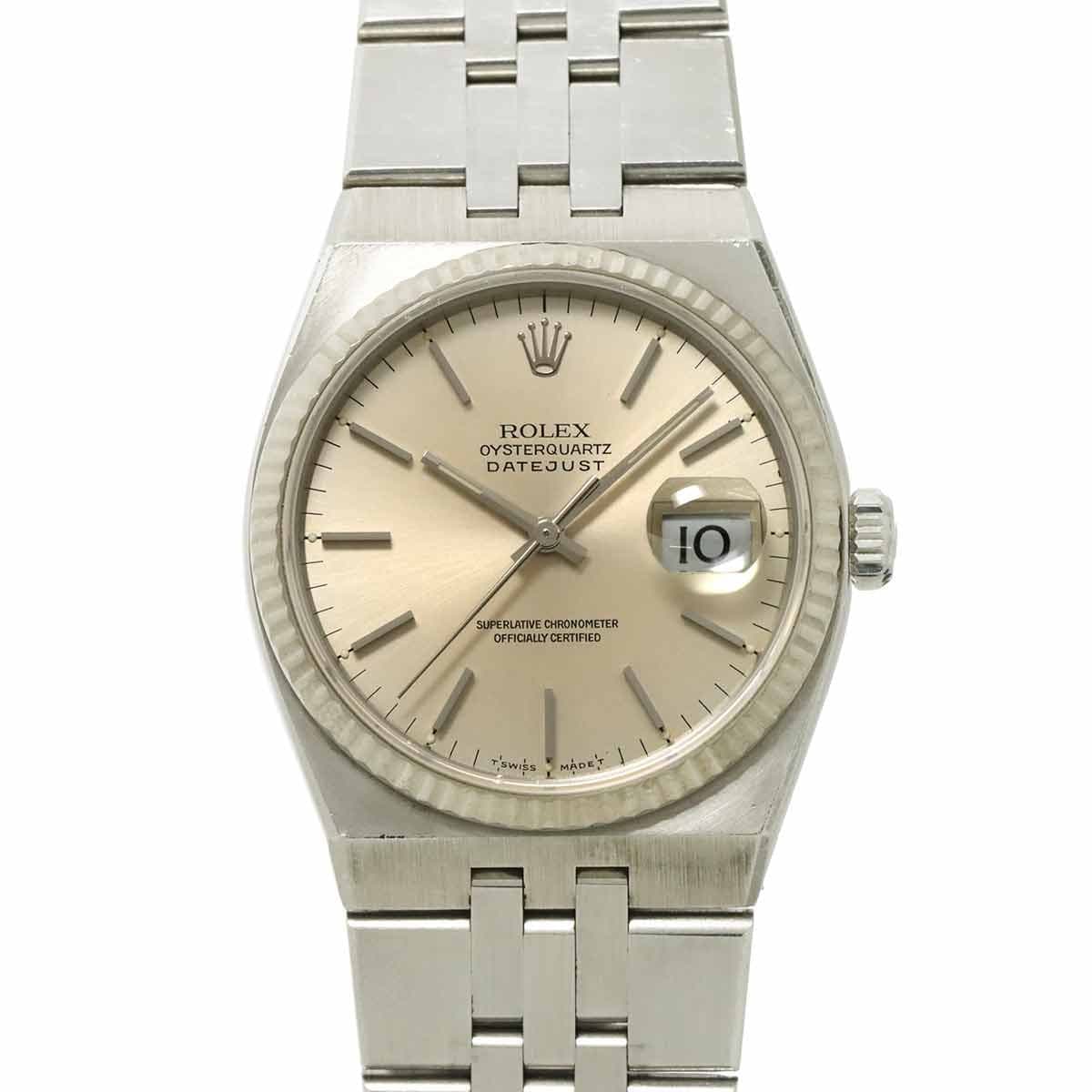 ROLEX ROLEX Oyster Quartz Datejust 17014 Serial N 750 White Gold Watch 90311618
