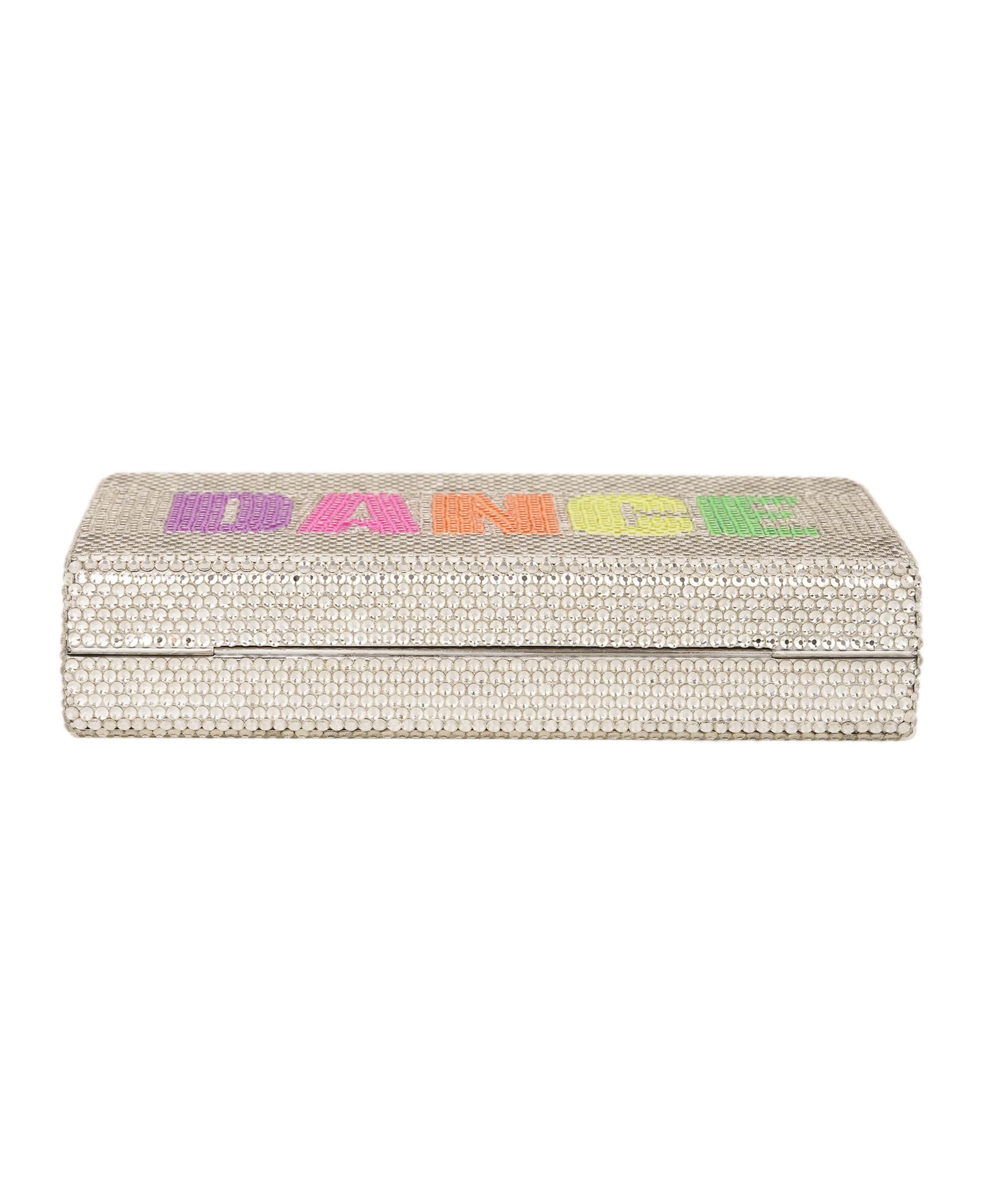 Ruya Customisable RÜYA Box bag with a silver crystal finish and multicolour personalised lettering AKC0732