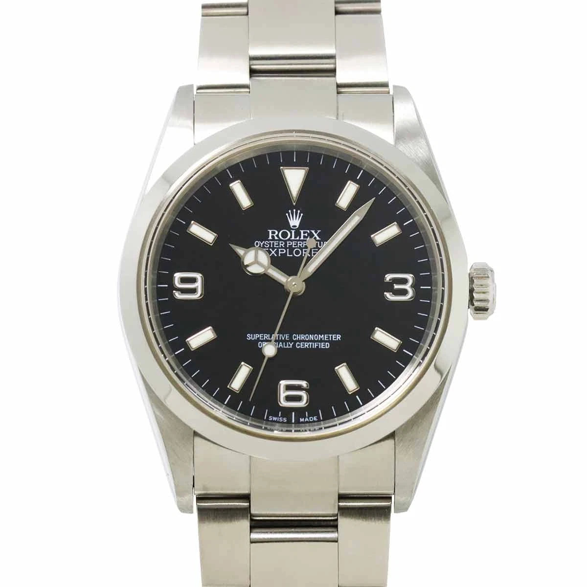 ROLEX Explorer 1 114270 Serial D Automatic Black Dial Mens Watch 90295195