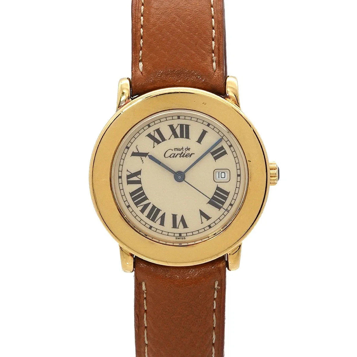 Cartier Must Ronde W1006822 Date Quartz cream Dial Ladies Watch 90337538