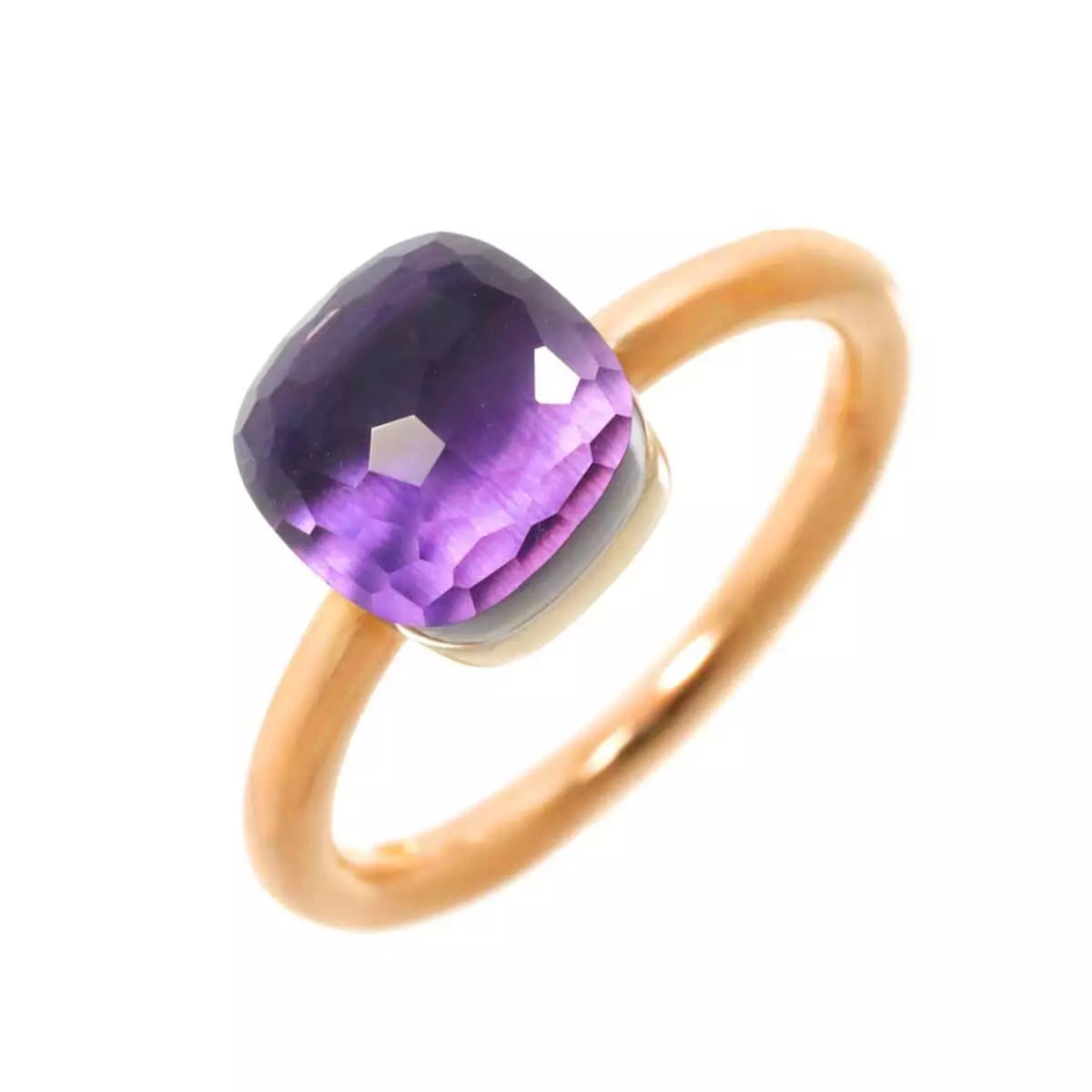 Pomellato Amethyst Ring 18K PG WG 750 7.75-8(US) 90270302