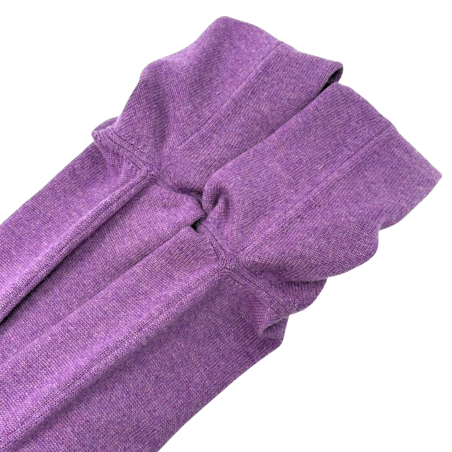 CHANEL Vintage P44445 CC Turnlock Logo Sweater Dress #34 Cashmere Purple Silver