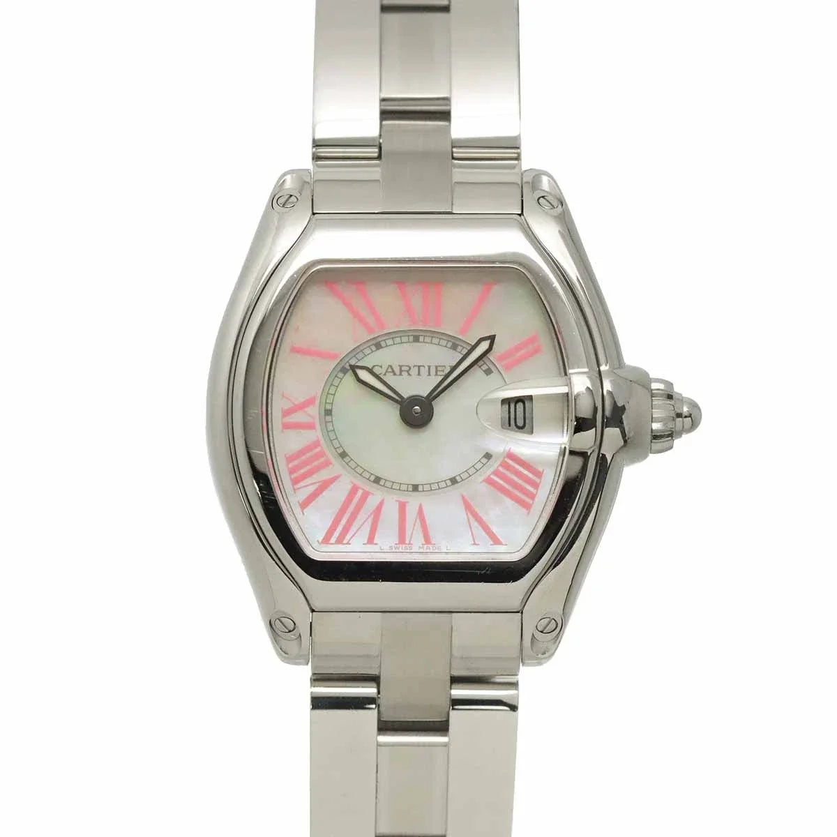 Cartier Roadster SM W6206006 2008 Christmas Quartz White Shell Dial 90322889