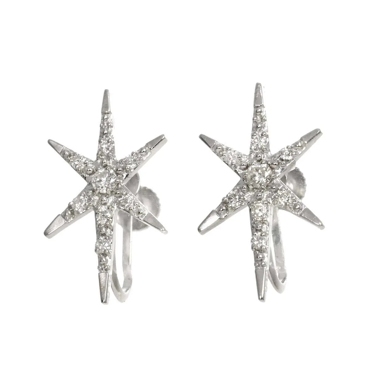 Diamond 0.10ct/0.10ct Earrings Clip-on 18K 14K K18 K14 WG 750 585 90273285