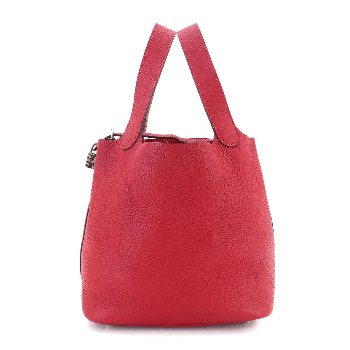 LUXURY PROMISE HERMES Picotin Lock MM Hand Bag Taurillon Clemence Rouge Piment 90331146
