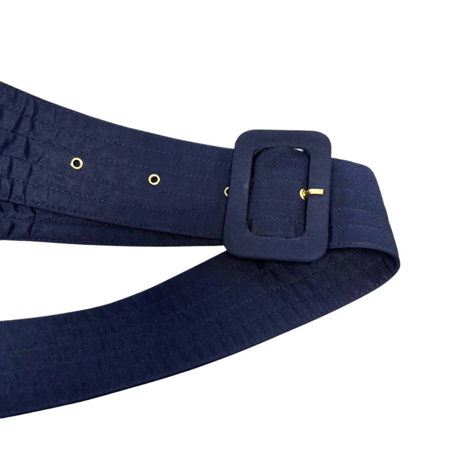 CHANEL Vintage PO5667 CC Logo Long Coat Jacket #38 Zip Pocket Belt Dark Blue