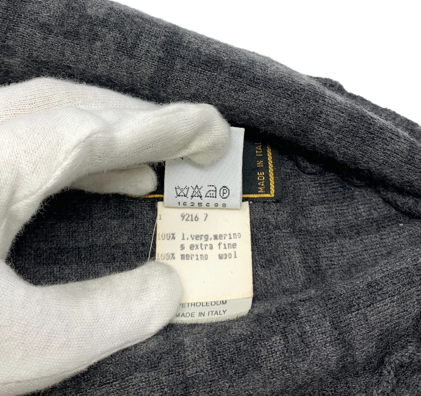 FENDI Vintage Zucca Monogram Knit Beanie #42 Hat Fashion Accessory Wool RankAB+