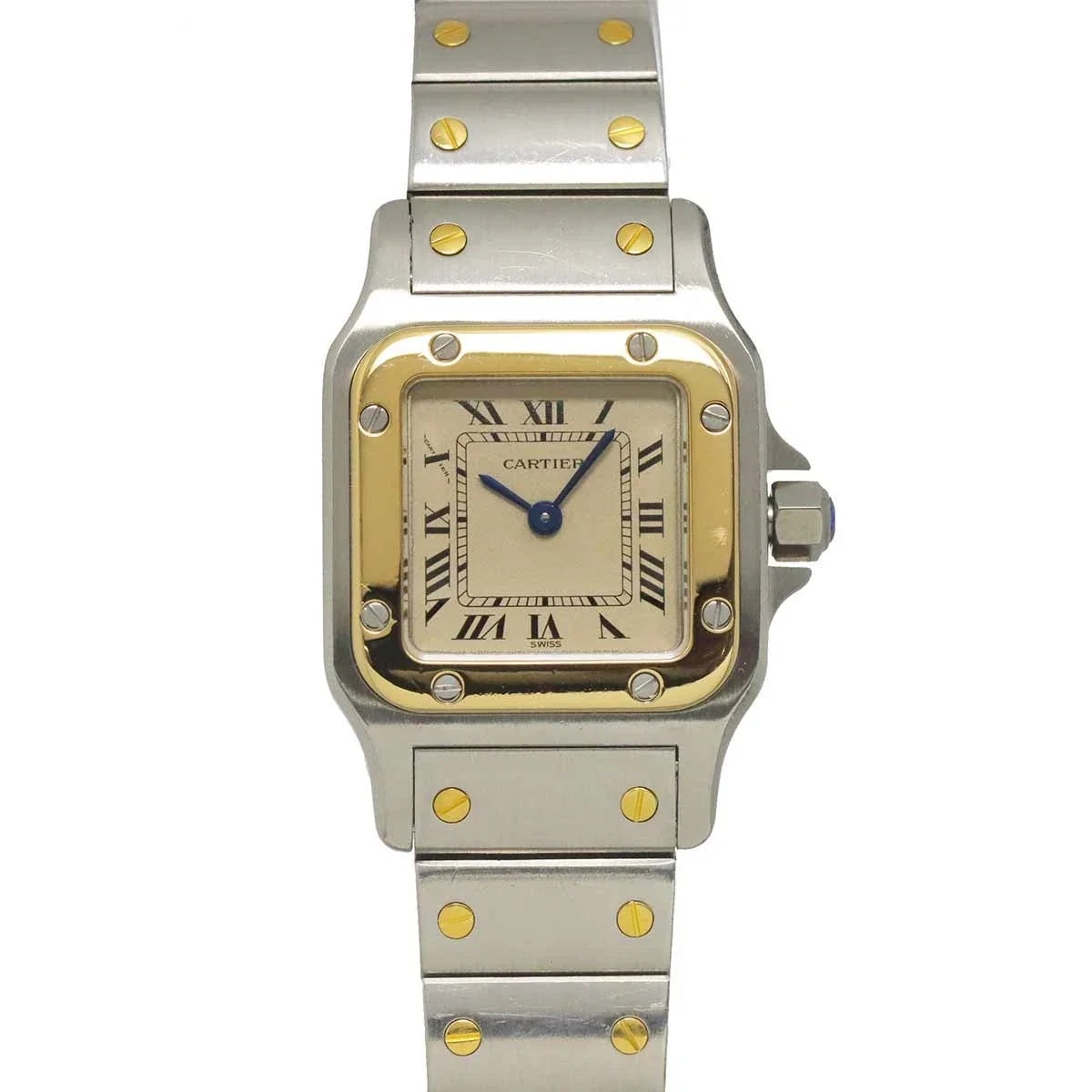 Cartier Santos Galbee W20012C4 750 YG Cream Dial Ladies Watch 90326040