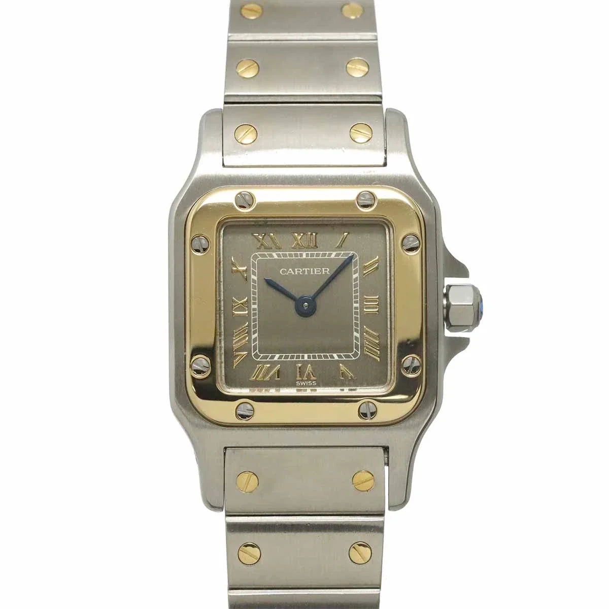 Cartier Santos Galbee SM W20031C4 YG Gray Dial Ladies Watch 90337596