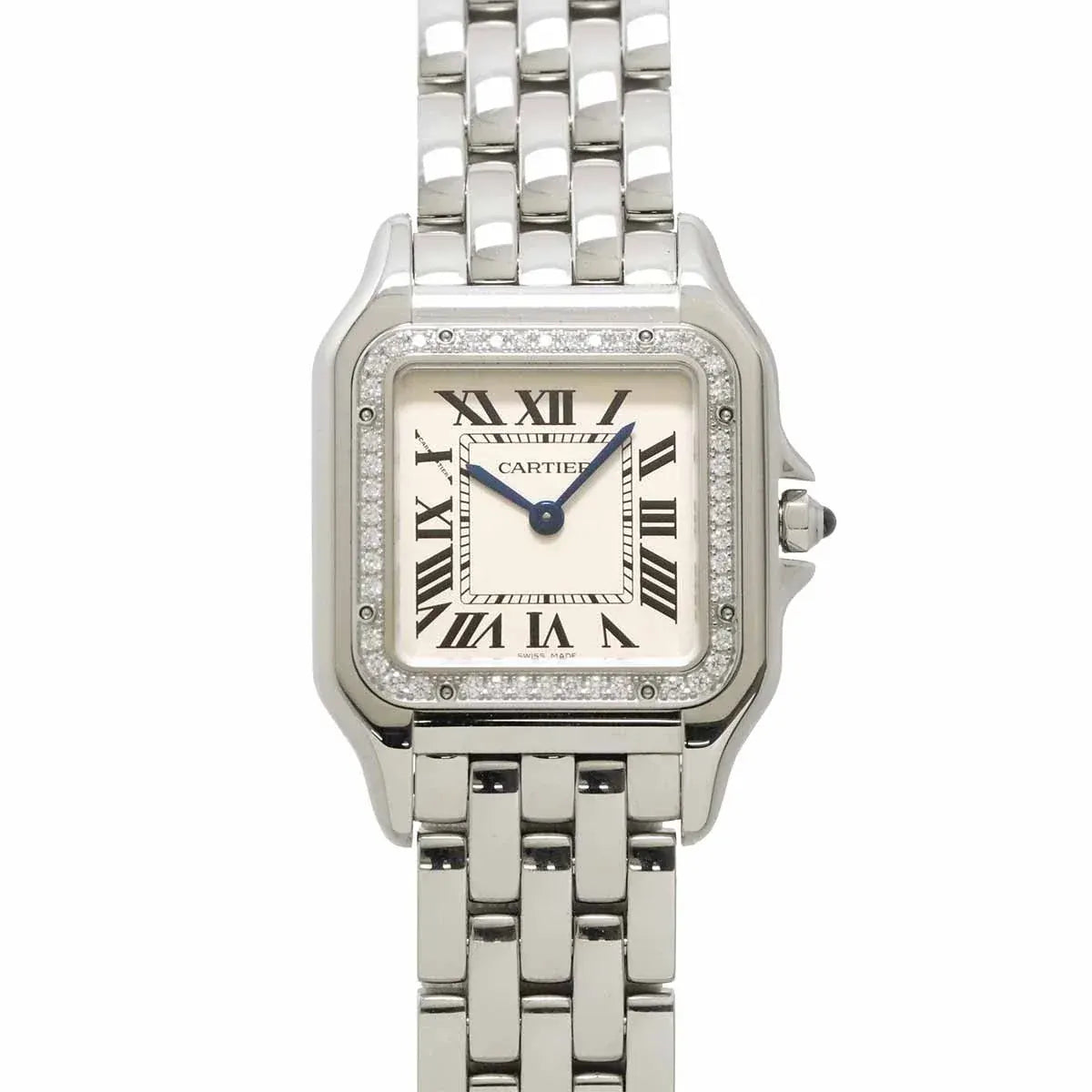 Luxury Promise Cartier Panthere de Cartier MM W4PN0018 Quartz Diamond Silver Dial Boys 90337642