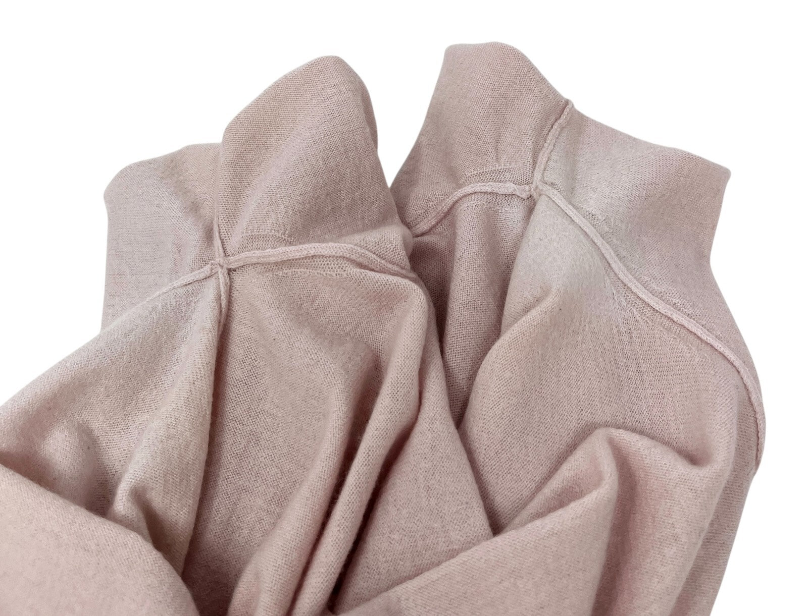 CHANEL Vintage 02A CC Logo Sweater Top #42 Knit Pullover Pink Black Wool RankB