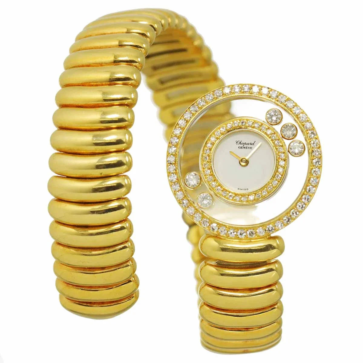 Chopard Happy Diamond 750 YG Quartz Diamond Ladies Watch 90319575