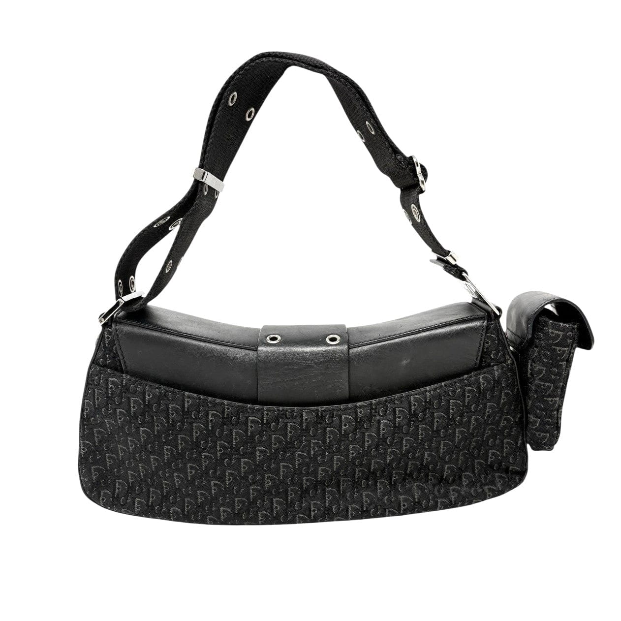 Christian Dior Vintage 2002 Trotter Street Chic Columbus Shoulder Bag Black