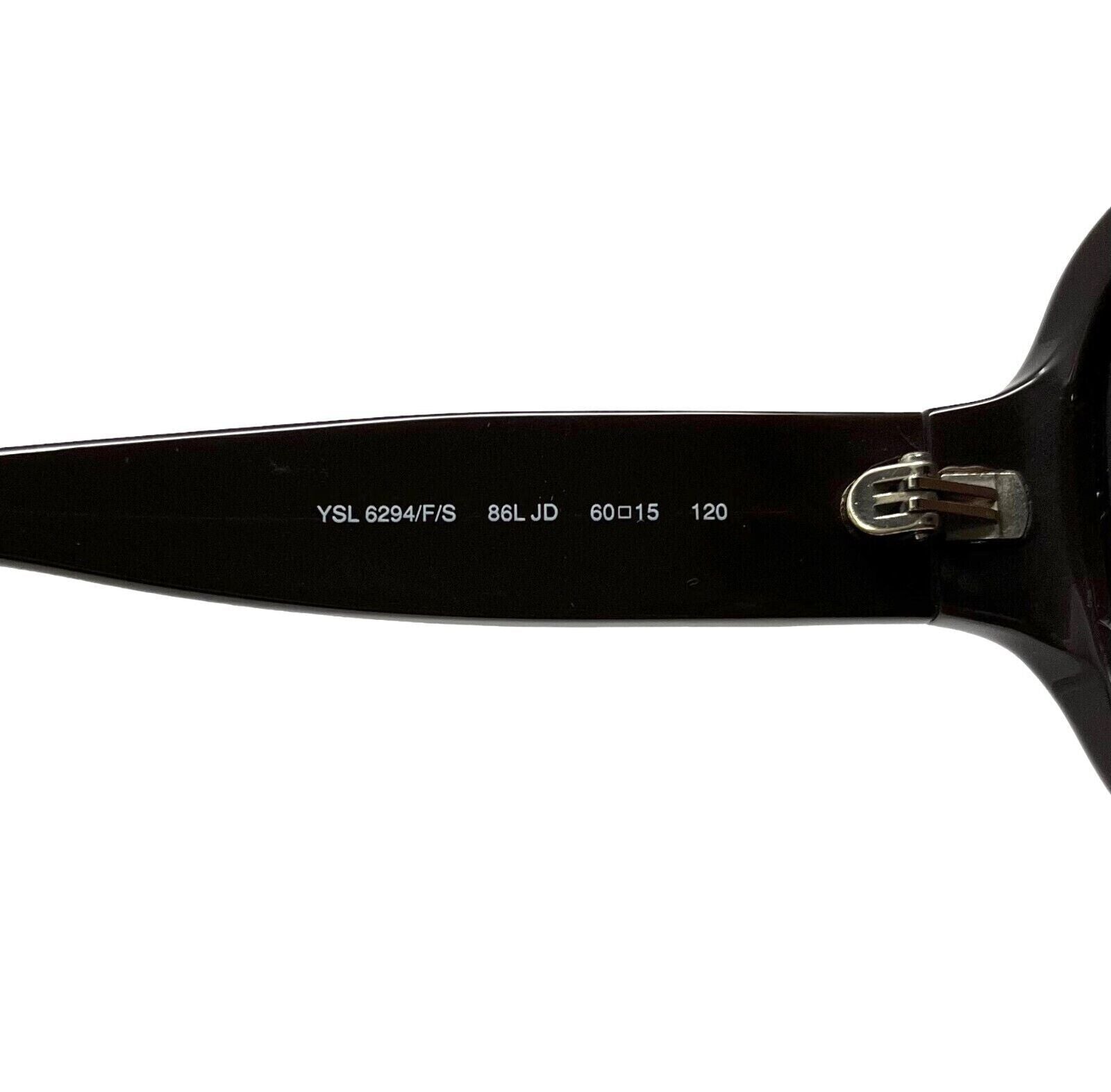 Yves Saint Laurent Vintage YSL Logo Sunglass 60/15/120 Brown Plastic RankAB