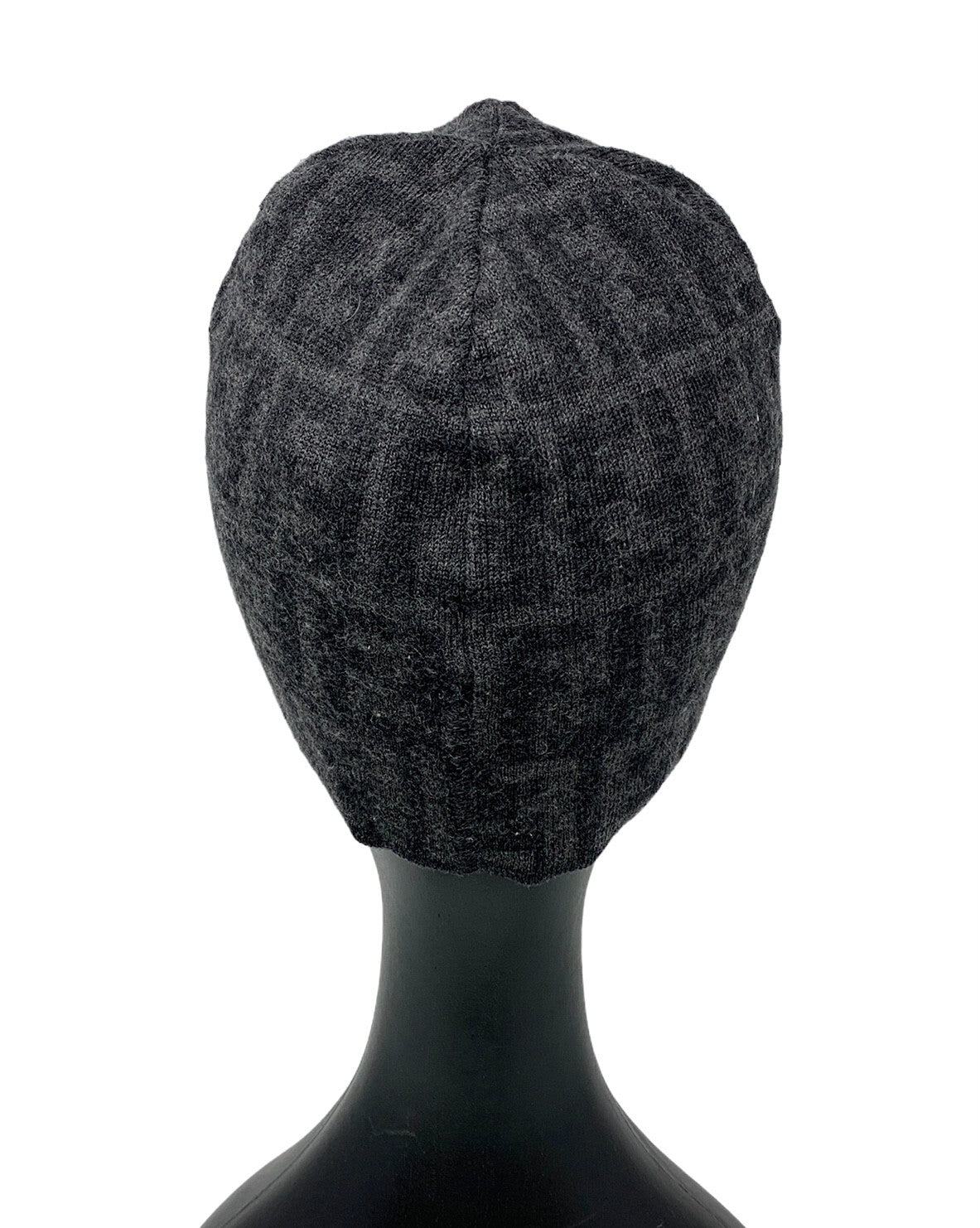 FENDI Vintage Zucca Monogram Knit Beanie #42 Hat Fashion Accessory Wool RankAB+