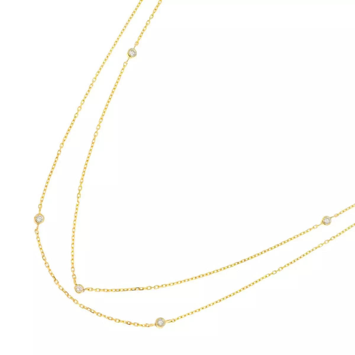 Diamond 0.48ct Necklace 18K YG Yellow Gold 750 90270041
