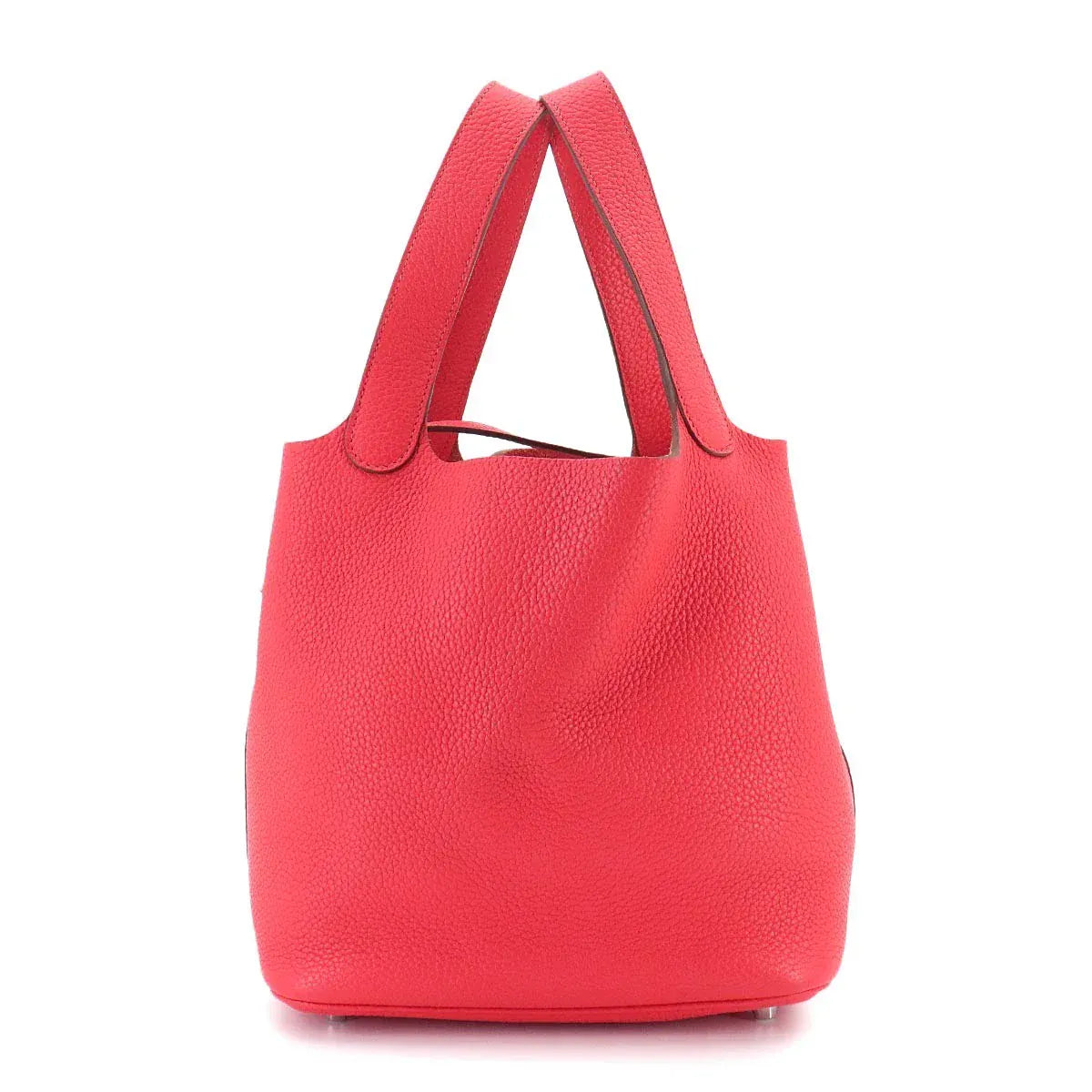 LUXURY PROMISE HERMES Picotin Lock MM Hand Bag Taurillon Clemence Rouge Pivoine 90331011
