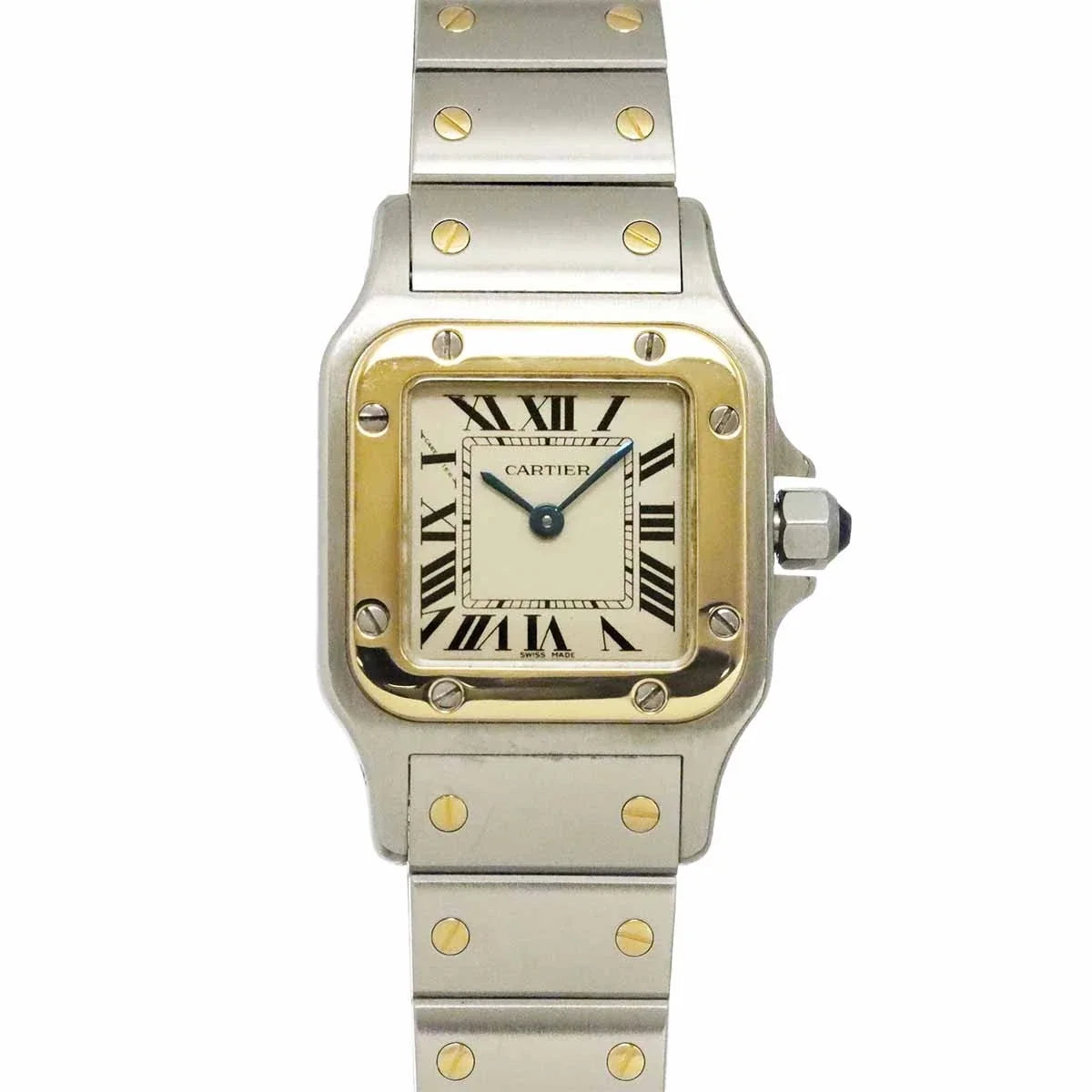 Cartier Santos Galbee W20012C4 750 YG Cream Dial Ladies Watch 90338482