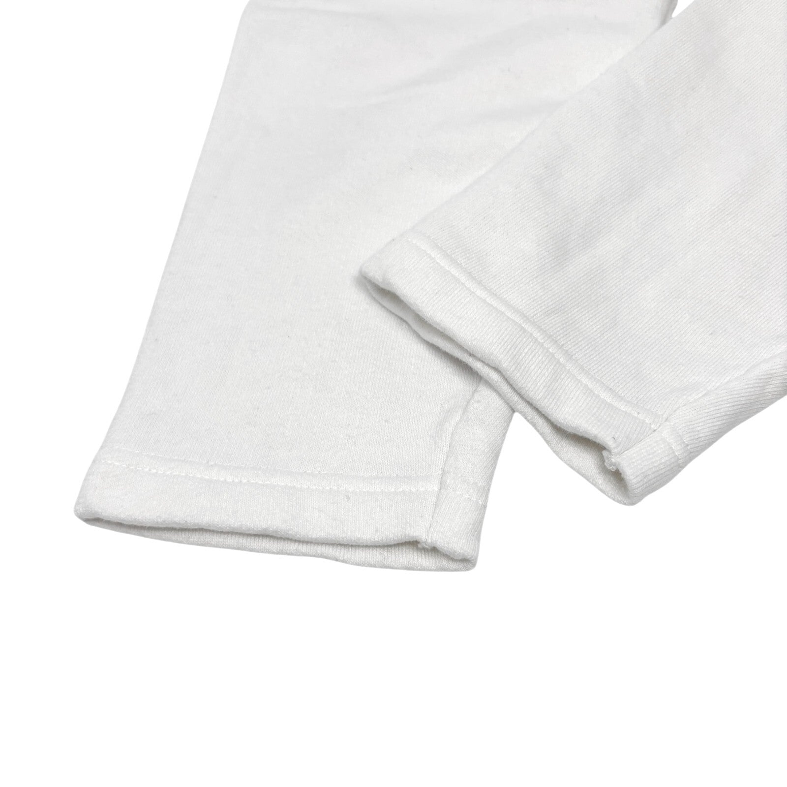 FENDI Vintage Big Logo Sweatshirt Top #40 White Cotton Pullover Long Sleeve