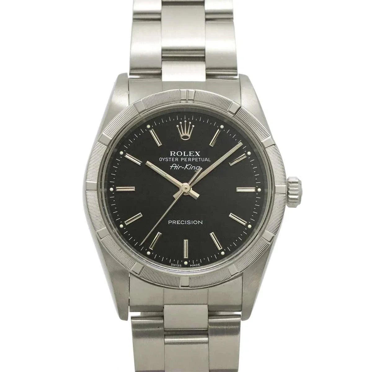 ROLEX Air King Engine turned bezel 14010 Serial P Automatic Mens 90319087