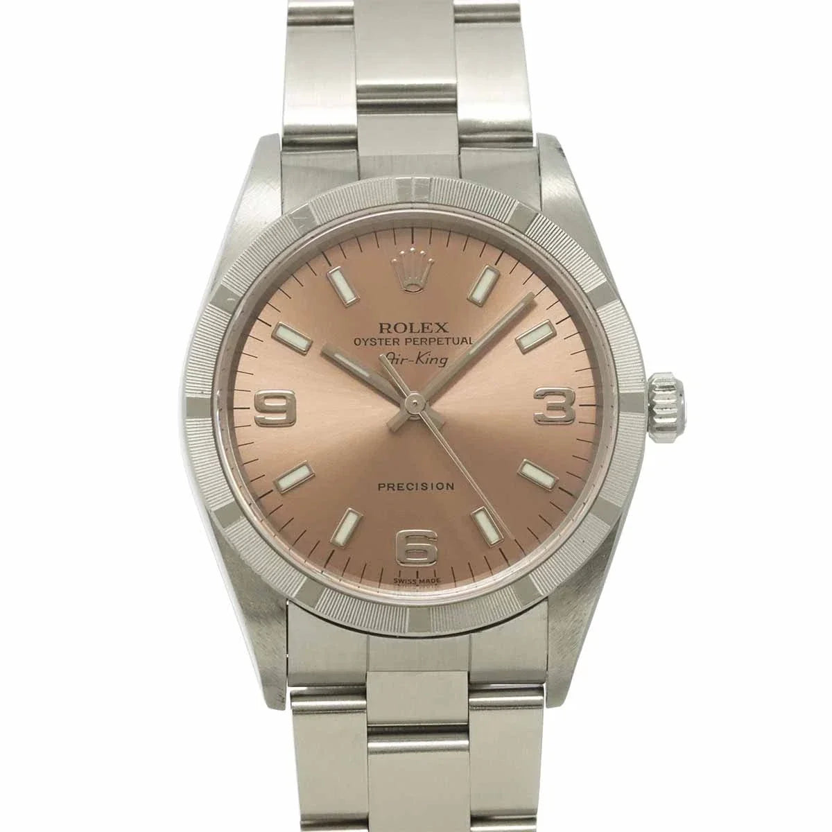 ROLEX Air King Engine turned bezel 14010 Serial A Automatic Mens 90337160