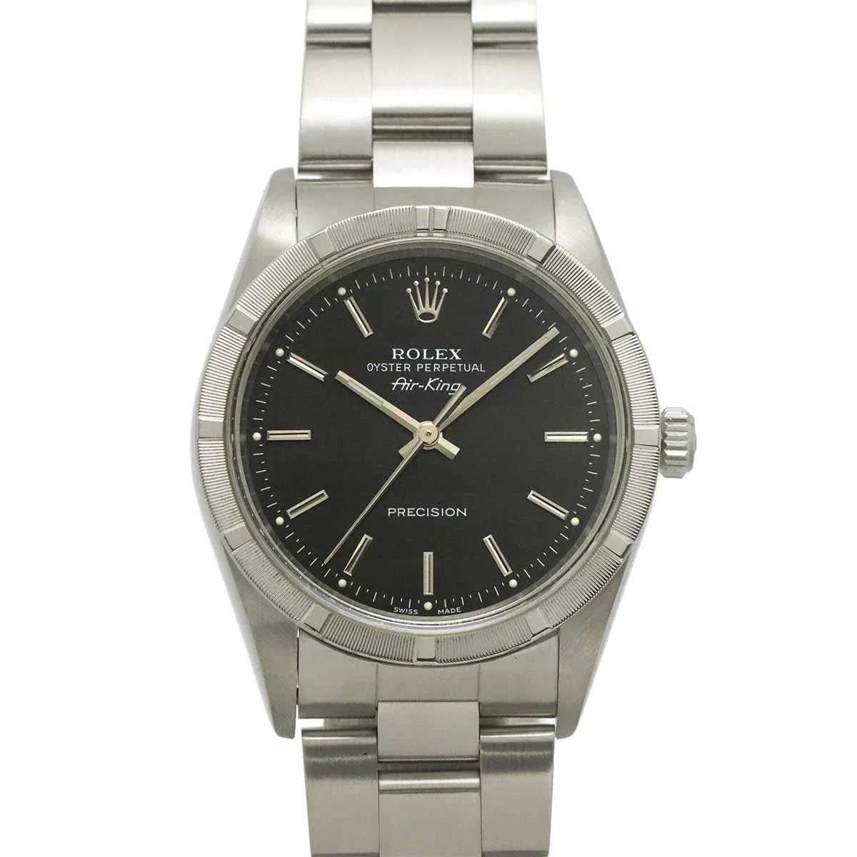 ROLEX Air King Engine turned bezel 14010 Serial P Automatic Mens 90319087