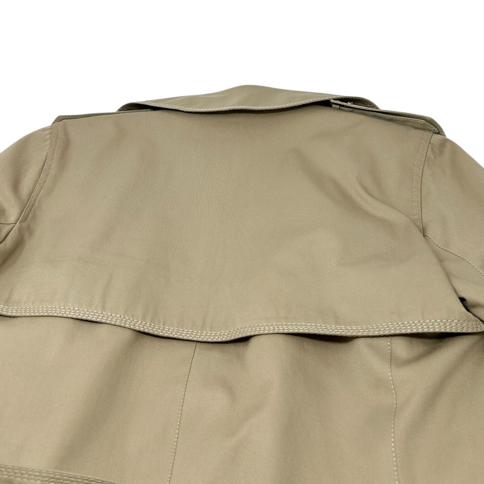 CELINE Vintage Logo Trench Coat #40 Light Brown Gold Cotton Button Stitch