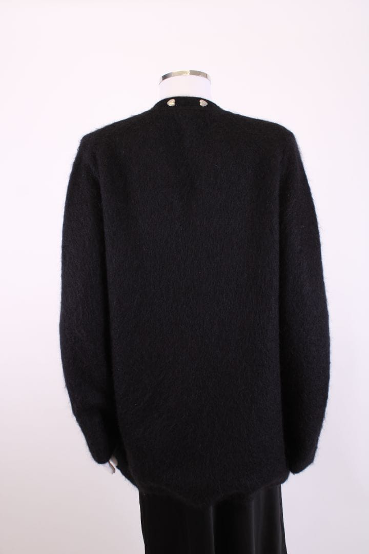 Saint Laurent Saint Laurent Heart Trim Cardigan Black XS
