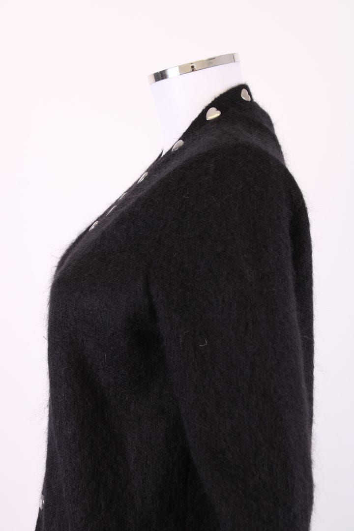 Saint Laurent Saint Laurent Heart Trim Cardigan Black XS