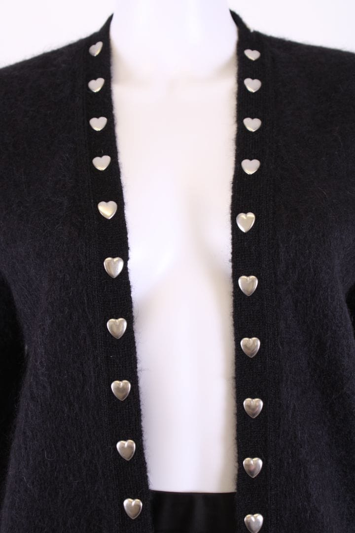 Saint Laurent Saint Laurent Heart Trim Cardigan Black XS